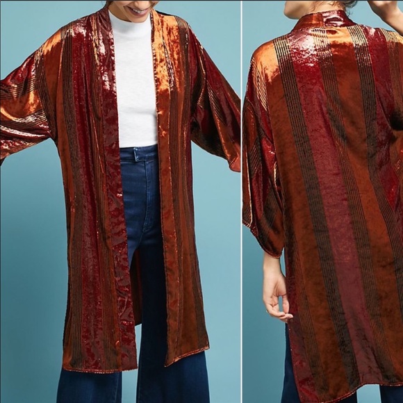 Anthropologie Jackets & Blazers - Anthropologie Ett:twa longline velvet kimono